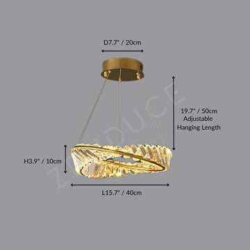 CHARIS-Pendant Crystal Dimmable Light -ZENDUCE
