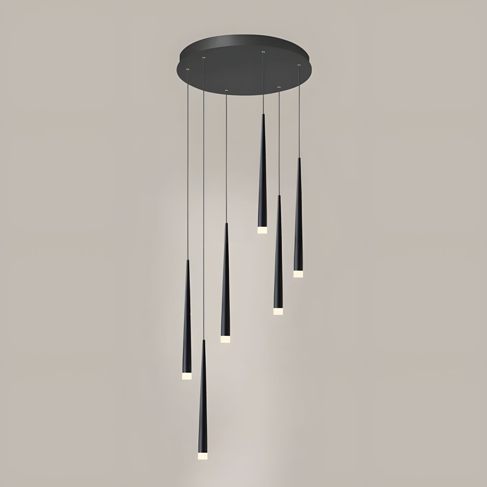 CINDRA-Minimalist Acrylic Staircase Chandelier-ZENDUCE