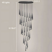 CINDRA-Minimalist Acrylic Staircase Chandelier-ZENDUCE