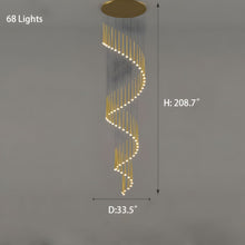 CINDRA-Minimalist Acrylic Staircase Chandelier-ZENDUCE