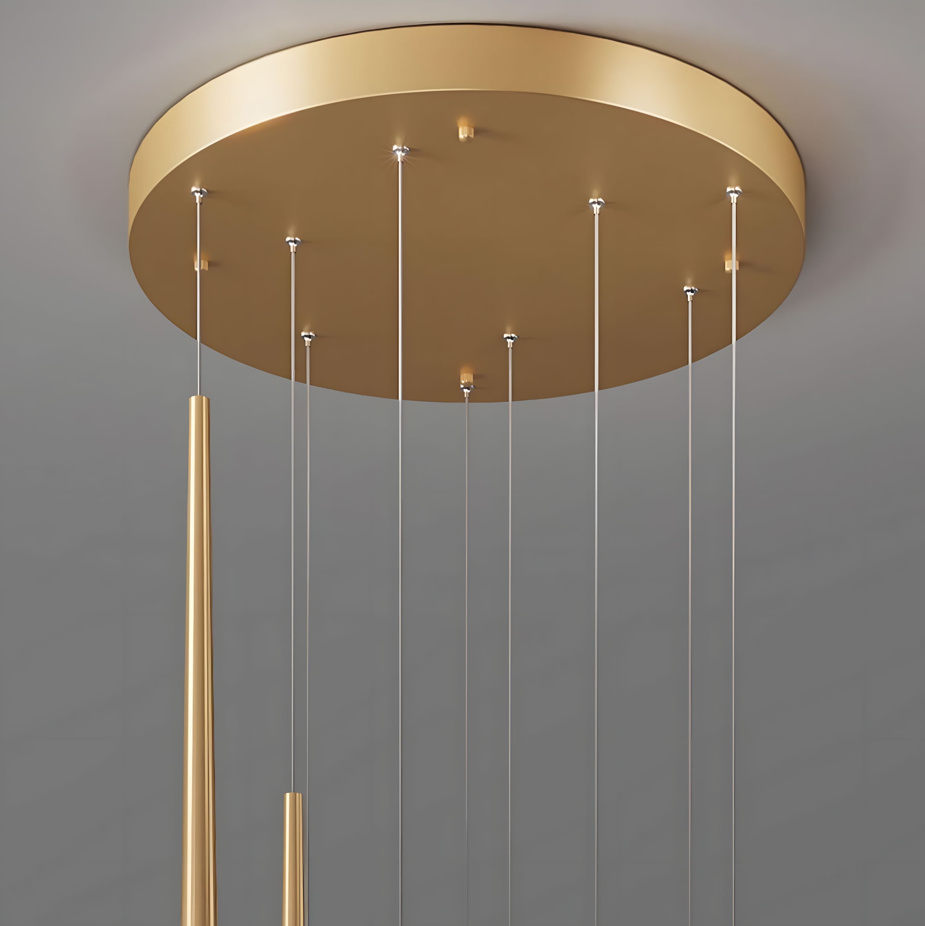 CINDRA-Minimalist Acrylic Staircase Chandelier-ZENDUCE