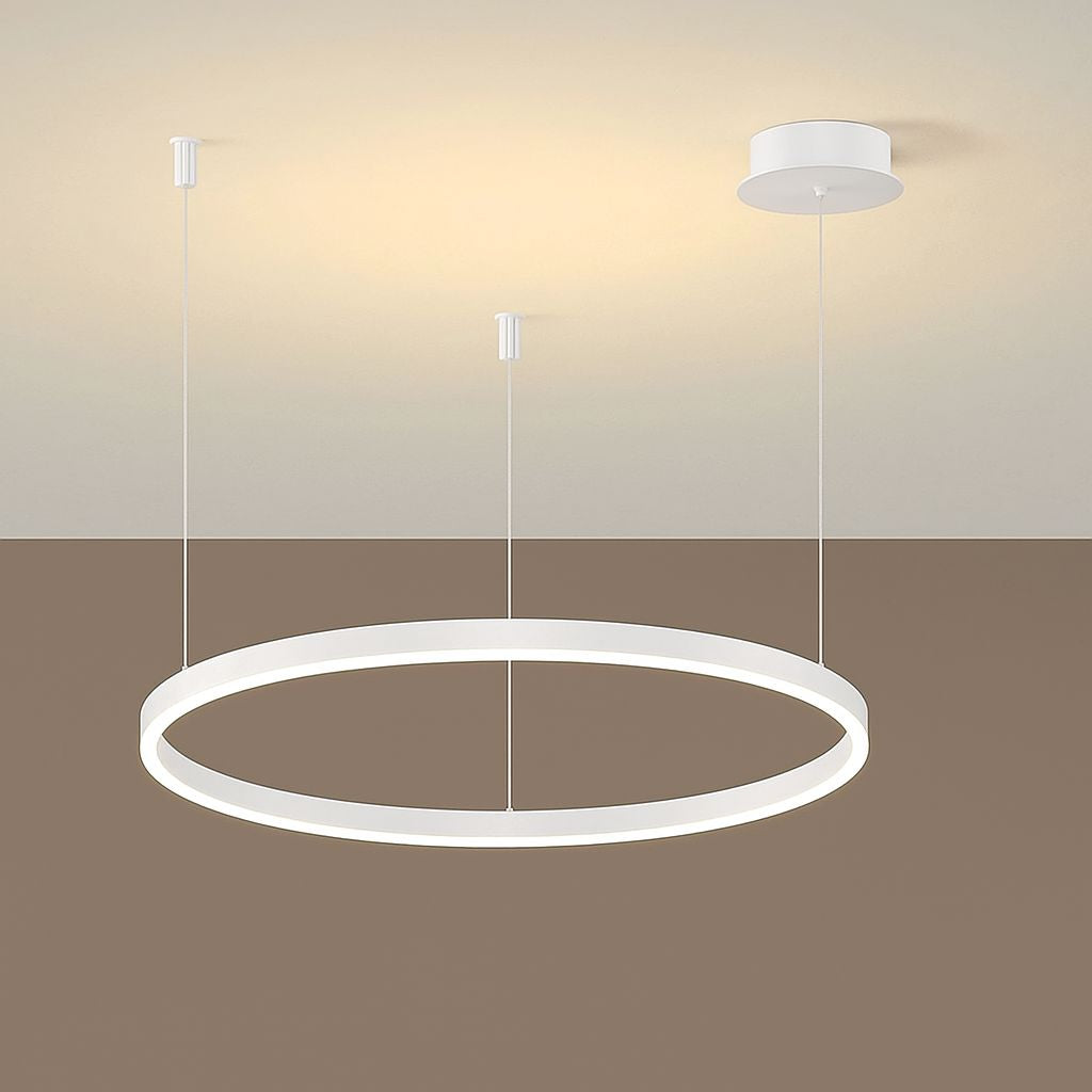 CIRCLETS-Aluminum Minimalist LED Ring Chandelier-ZENDUCE