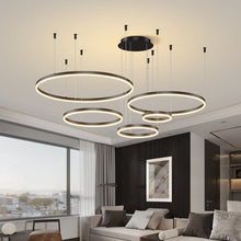 CIRCLETS (OPEN BOX) - ZENDUCE - Black / 5 Rings - 15.7" + 23.6" + 31.5" + 23.6" + 15.7"/ 40cm + 60cm + 80cm + 60cm + 40cm - 165W / Cool White - No Remote