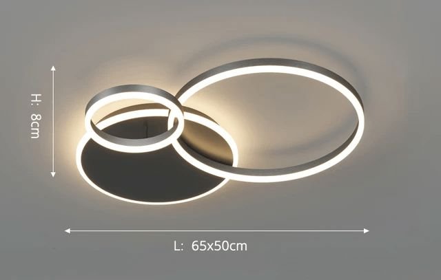 CLARA - ZENDUCE - 3 Circles / Black / RC Changeable + Dimmable