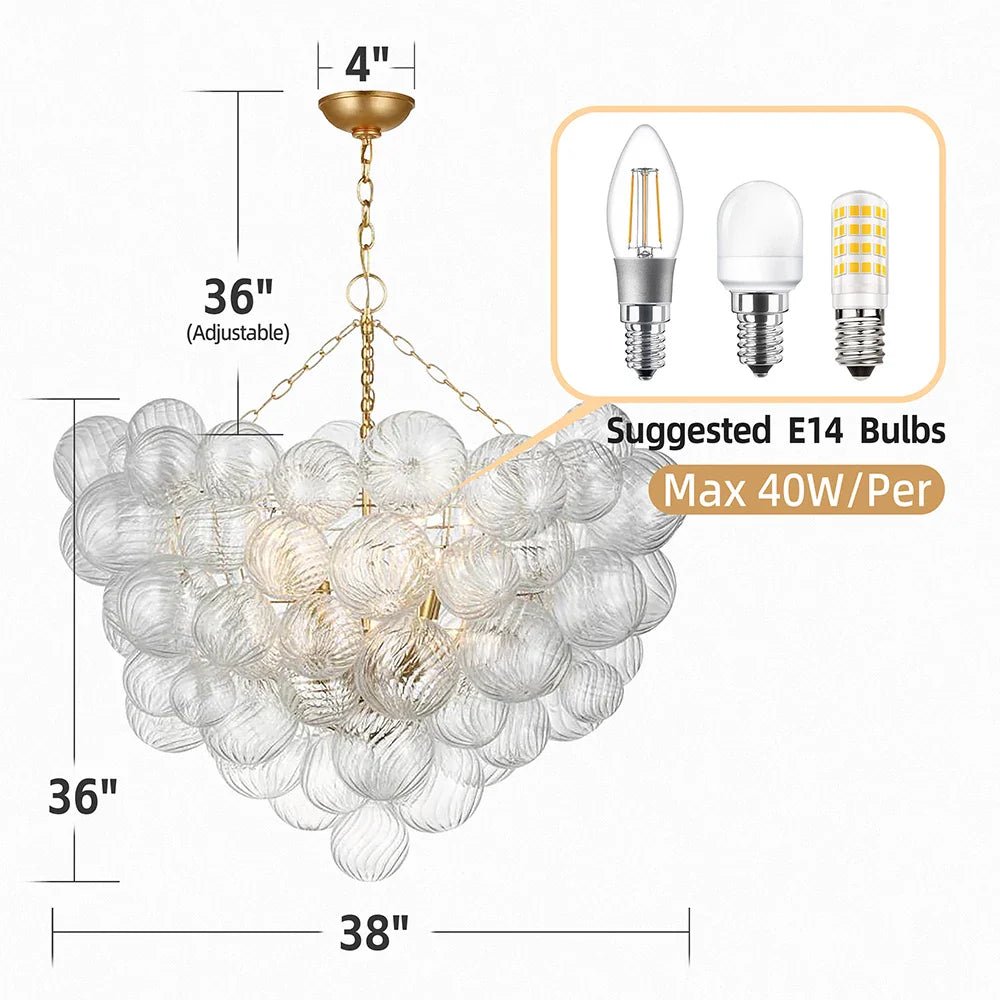 CLUSTER - ZENDUCE - 62cm 3 LED Bulbs Pendant