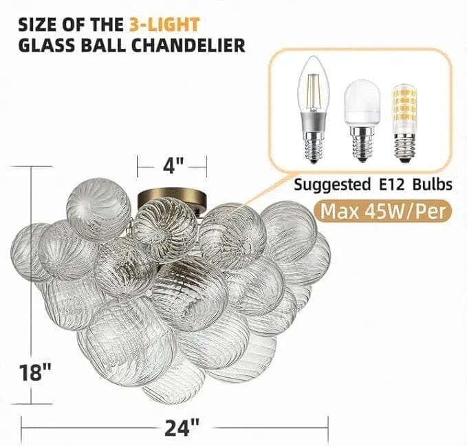 CLUSTER - ZENDUCE - 62cm 3 LED Bulbs Pendant