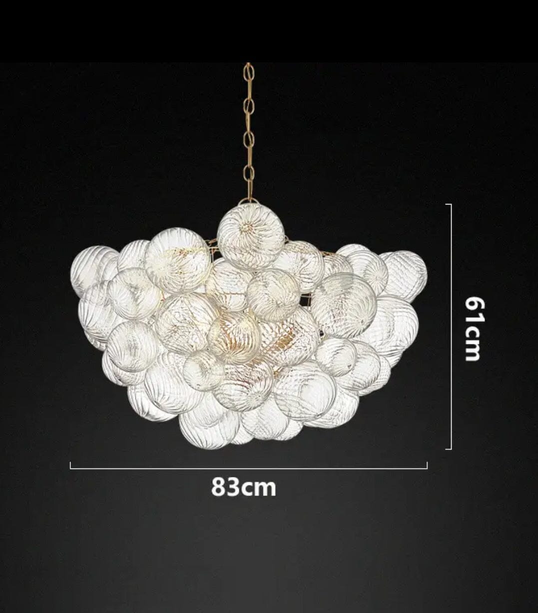 CLUSTER - ZENDUCE - 83cm 8 LED Bulbs Pendant