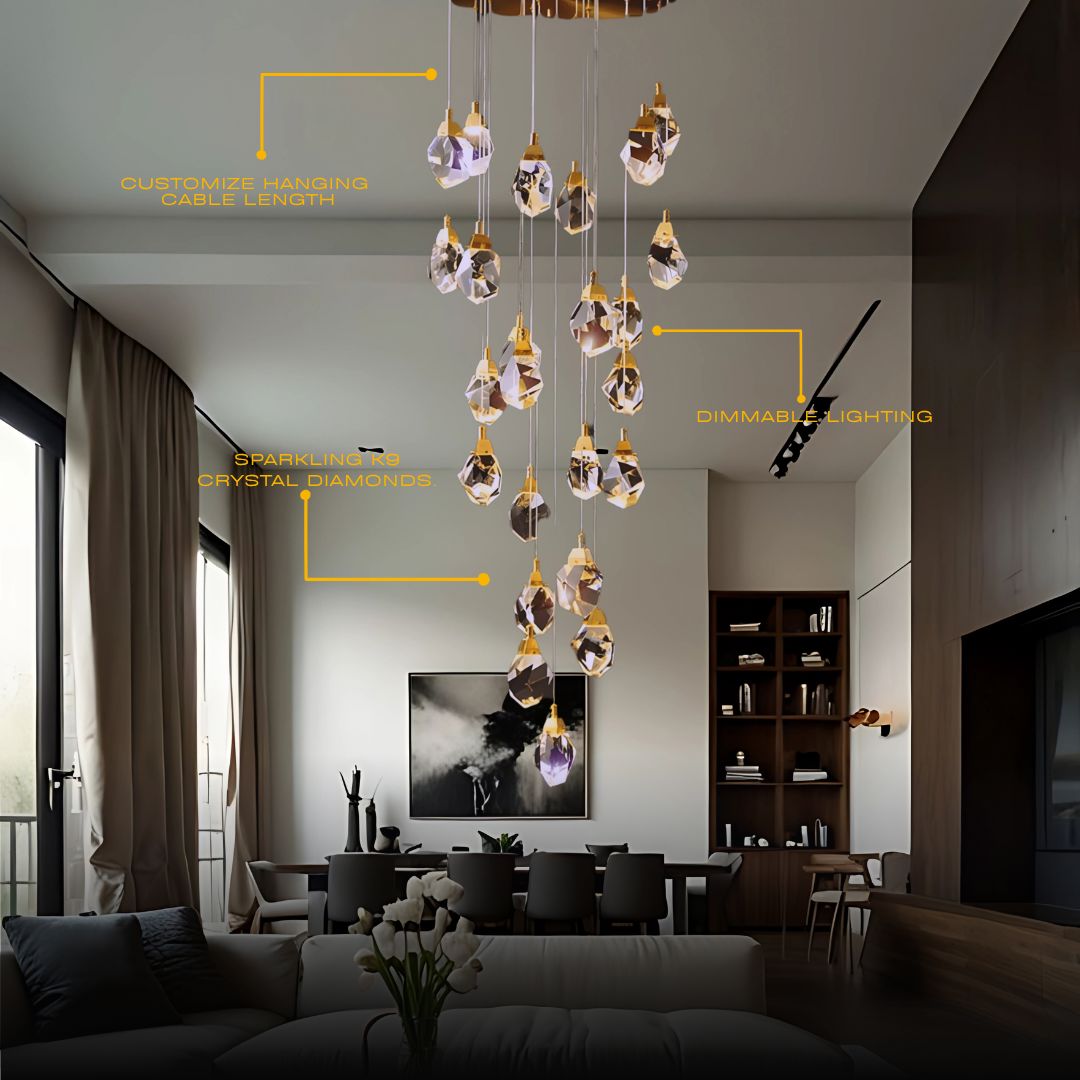 CRYSTAL ROCK (GRAND) - ZENDUCE - 3 / Cone (Inverted Pyramid) / Warm White