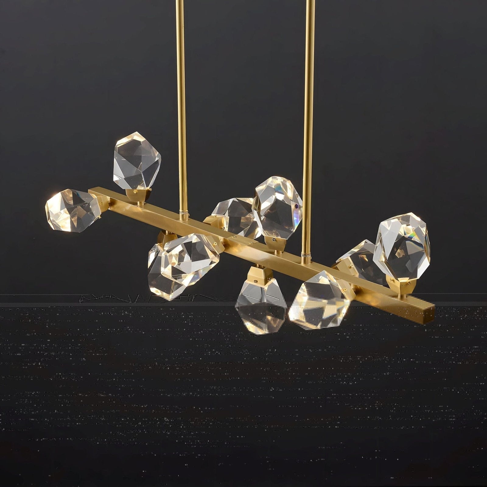 CRYSTAL ROCKS (DINING ROOM) - ZENDUCE - 37.0" - 10 Crystals / Warm White
