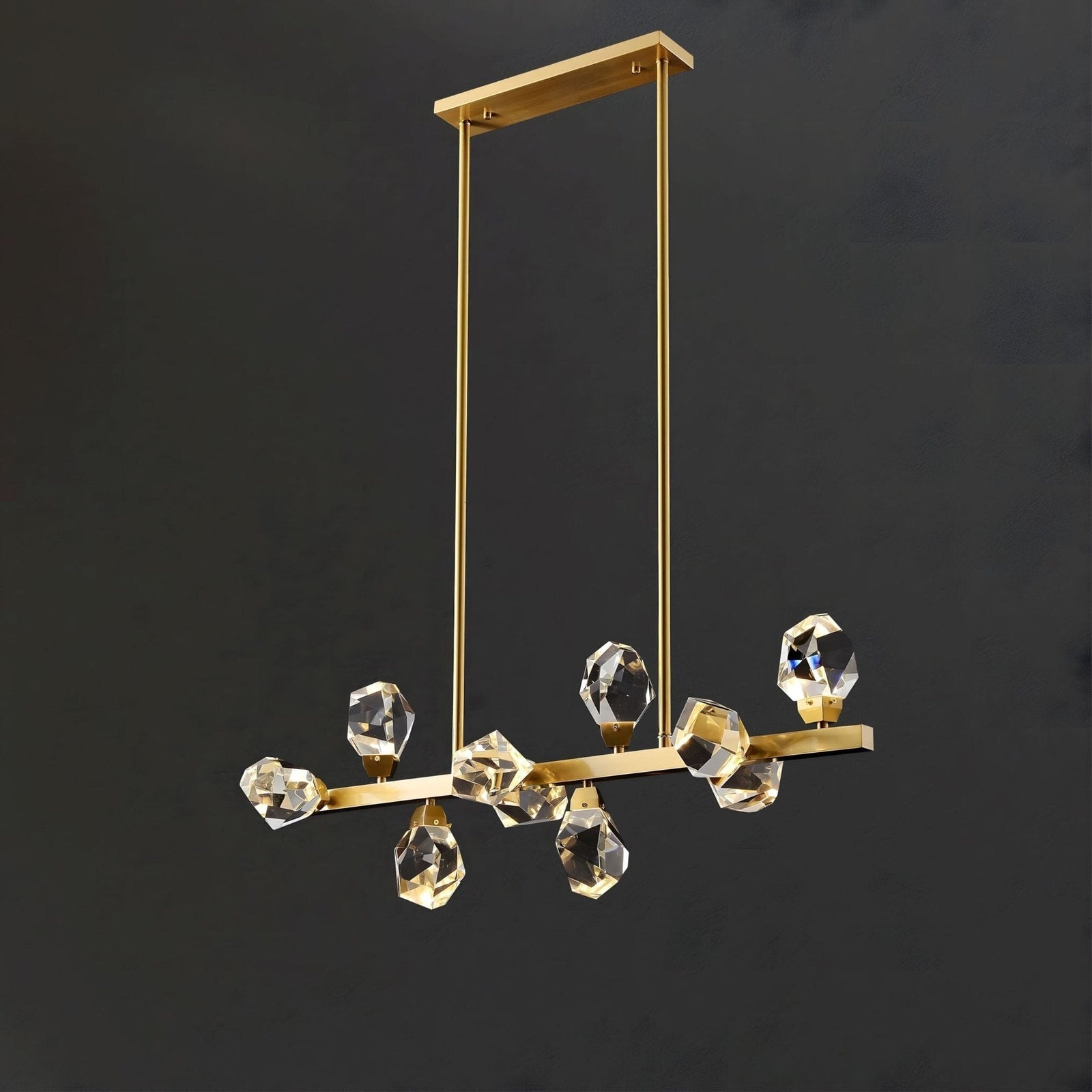 CRYSTAL ROCKS (DINING ROOM) - ZENDUCE - 37.0" - 10 Crystals / Warm White