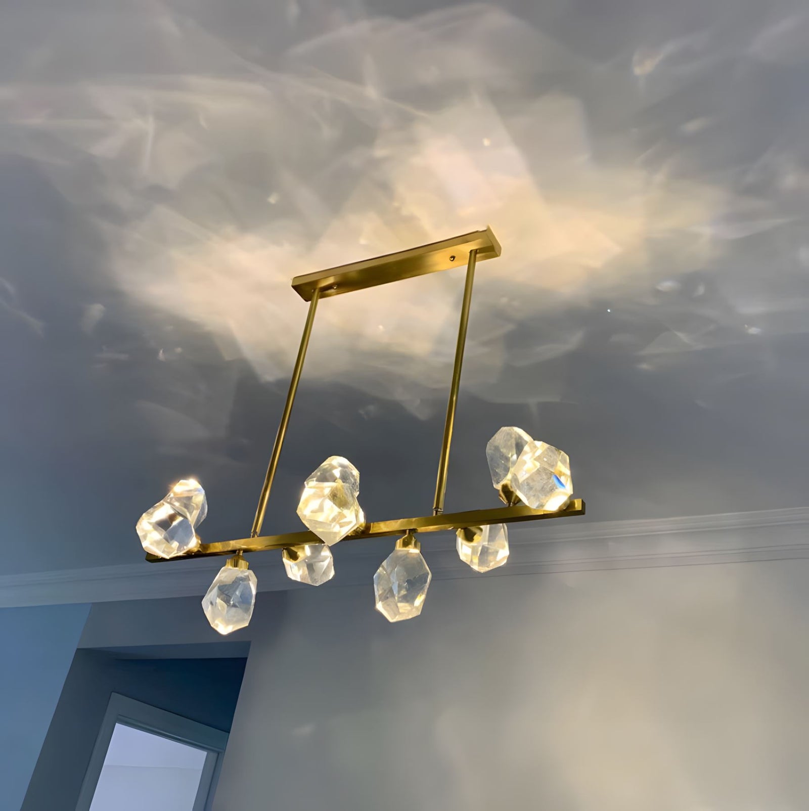 CRYSTAL ROCKS (DINING ROOM) - ZENDUCE - 37.0" - 10 Crystals / Warm White
