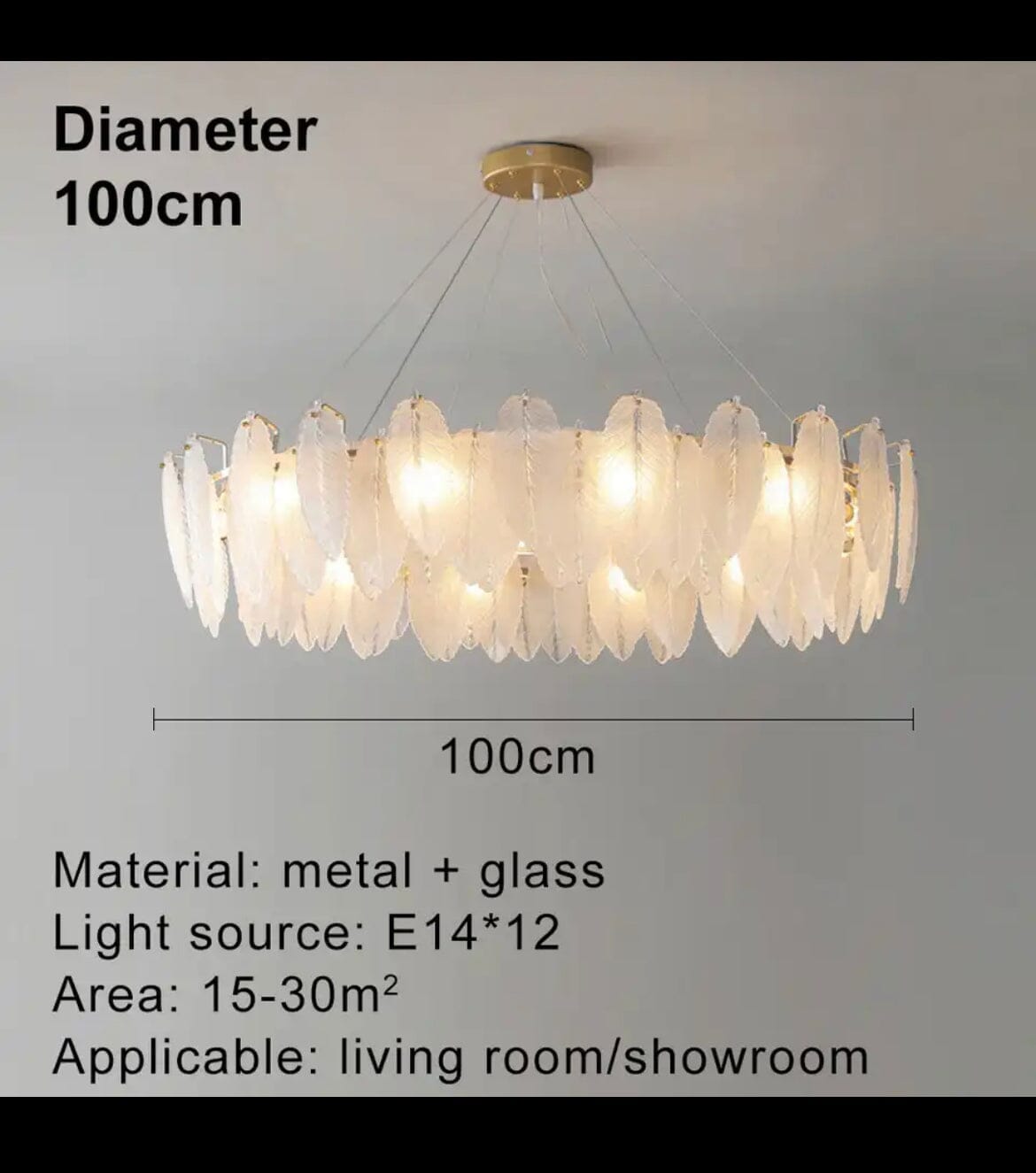 CRYSTALUXE - ZENDUCE - Warm white (3000K) / 80cm Round