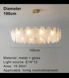 CRYSTALUXE - ZENDUCE - Warm white (3000K) / 80cm Round