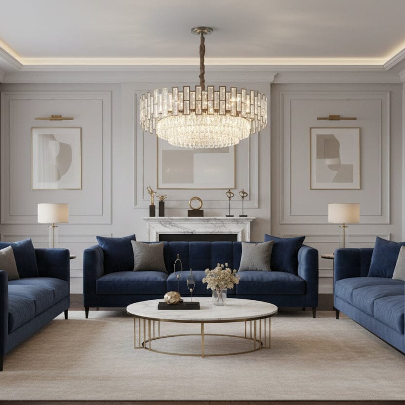 CRYVORA-Modern Crystal Ring Chandelier-ZENDUCE