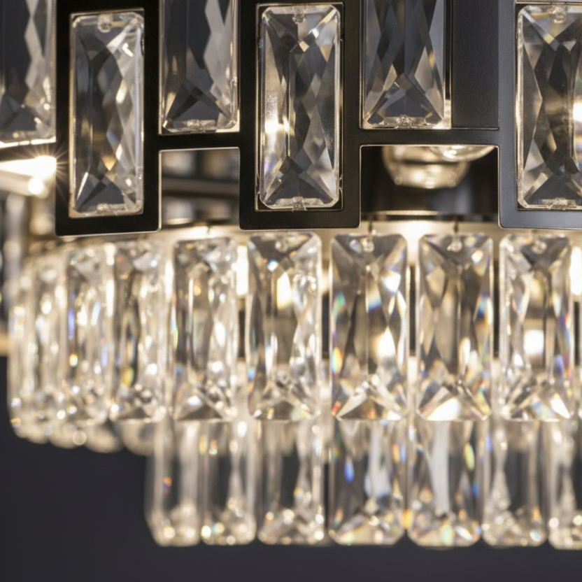 CRYVORA-Modern Crystal Ring Chandelier-ZENDUCE