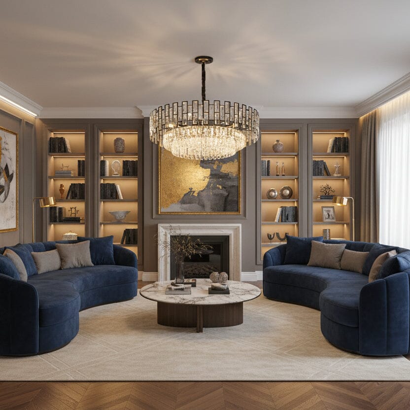 CRYVORA-Modern Crystal Ring Chandelier-ZENDUCE