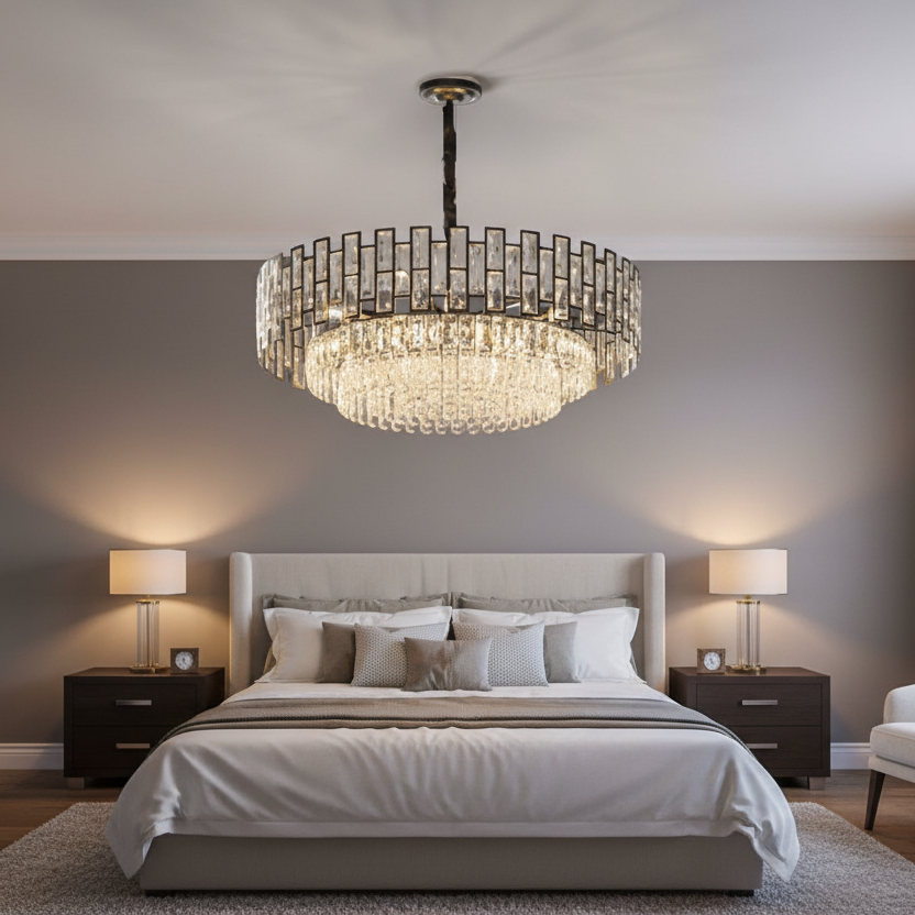 CRYVORA-Modern Crystal Ring Chandelier-ZENDUCE