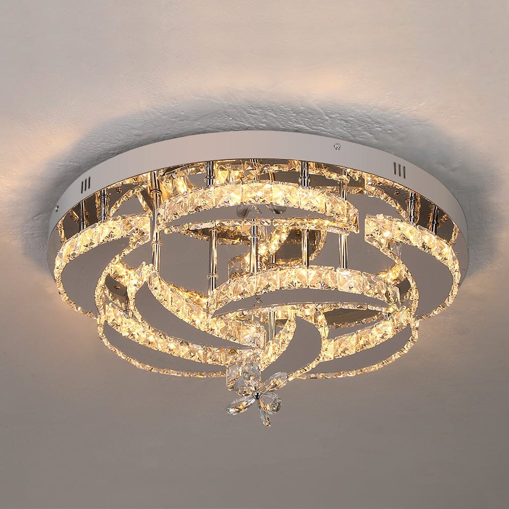 Crystal Rose Ceiling Chandelier - ZENDUCE - Warm light