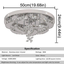 Crystal Rose Ceiling Chandelier - ZENDUCE - Warm light