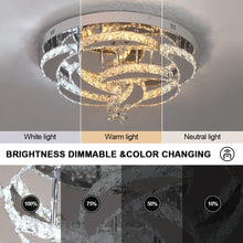 Crystal Rose Ceiling Chandelier - ZENDUCE - 3-colors dimmable