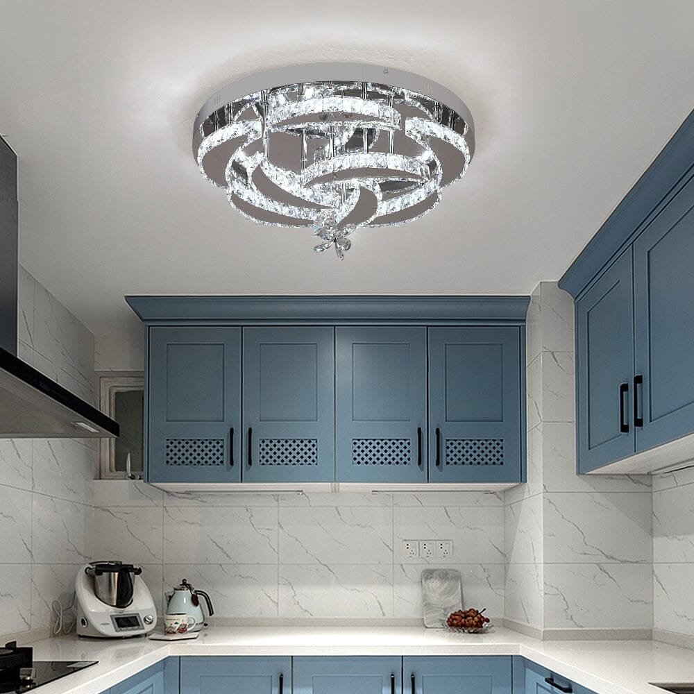 Crystal Rose Ceiling Chandelier - ZENDUCE - Warm light