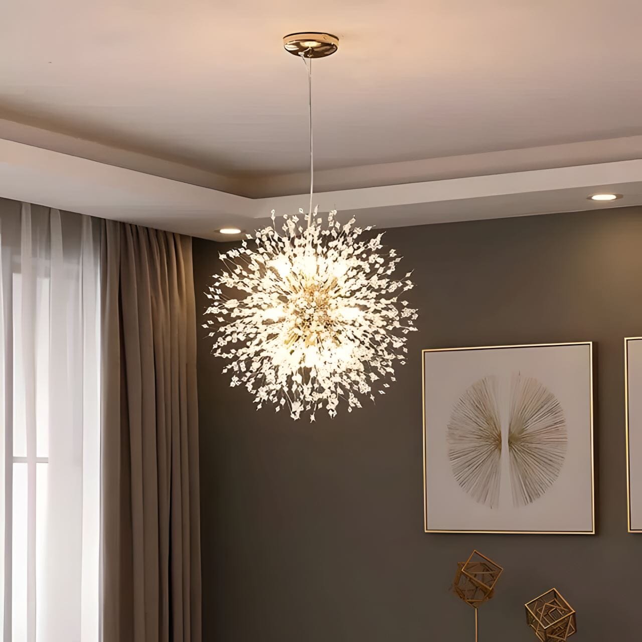 DANDELION - ZENDUCE - D15.7" / Cool white / Gold