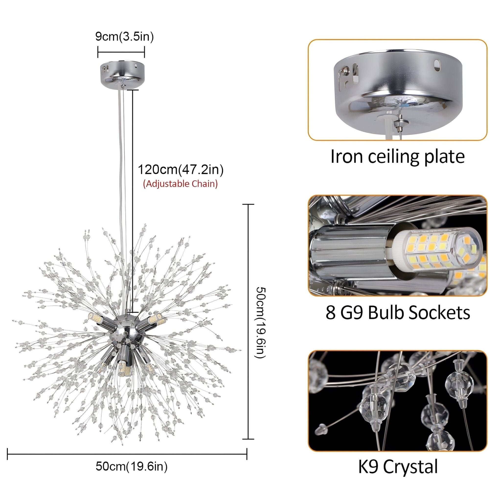 Dandelion - Bloom Crystal Chandelier Display Chandelier