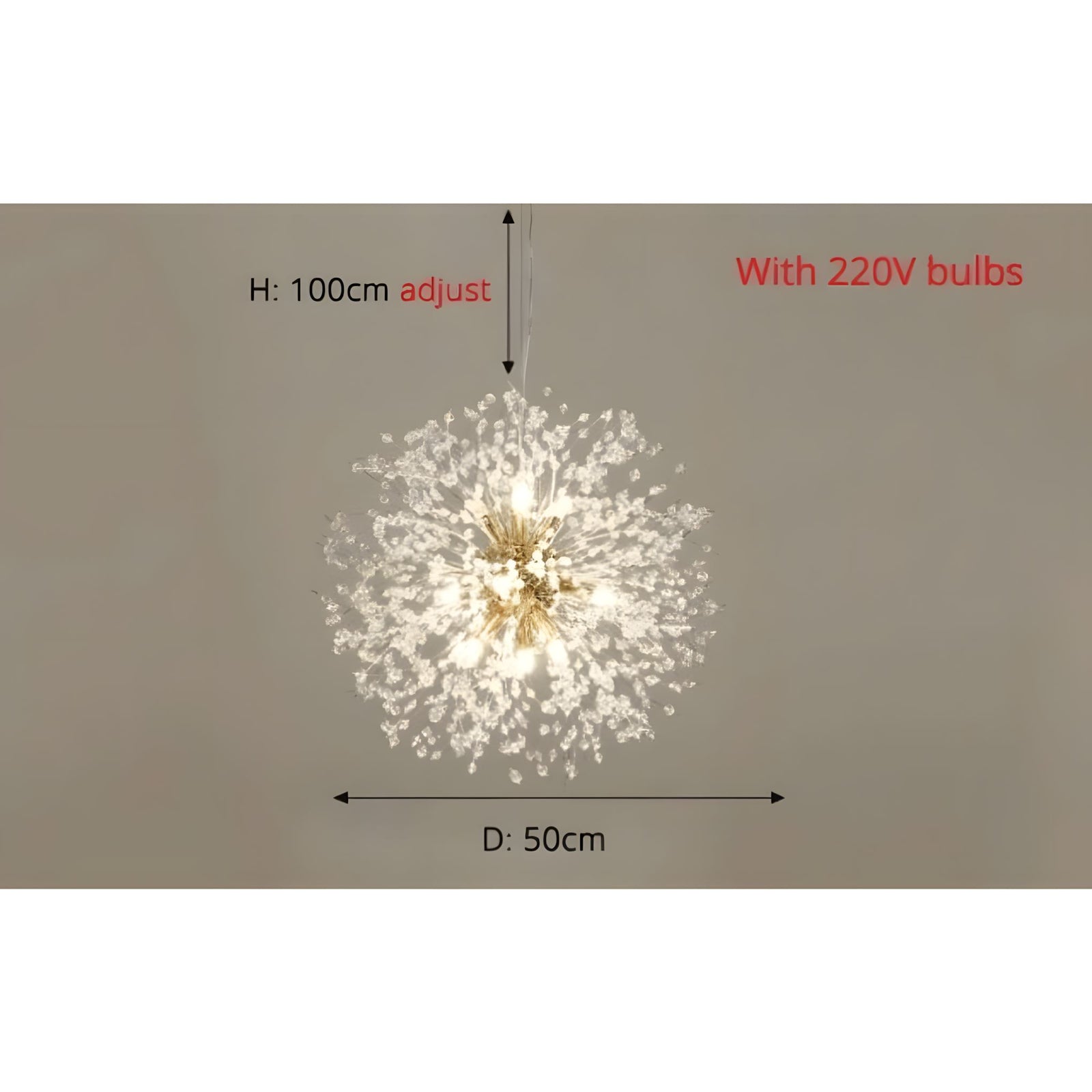 DANDELION - ZENDUCE - D15.7" / Cool white / Gold