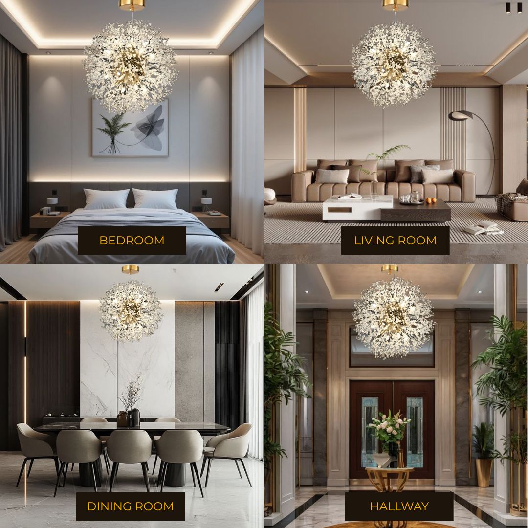 DANDELION - ZENDUCE - D15.7" / Cool white / Gold