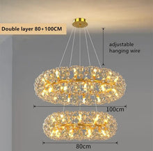 DAYA (Open Box)-Ring Style Crystal Chandelier-ZENDUCE