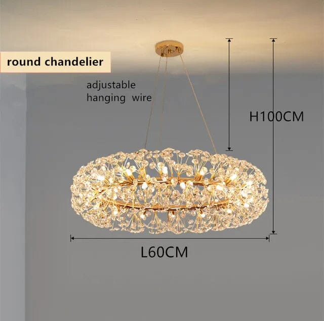 DAYA (Open Box)-Ring Style Crystal Chandelier-ZENDUCE