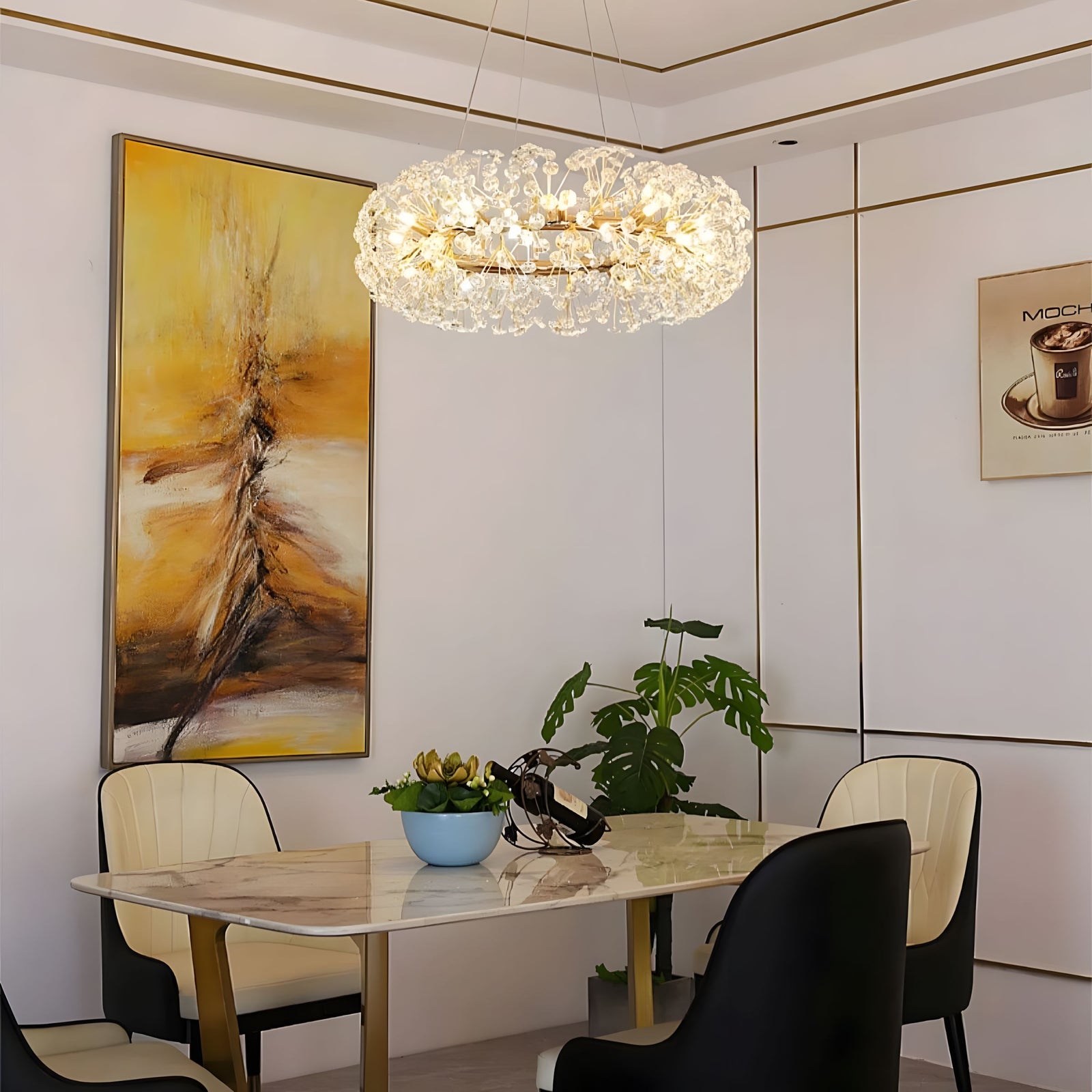 DAYA-Ring Style Crystal Chandelier-ZENDUCE