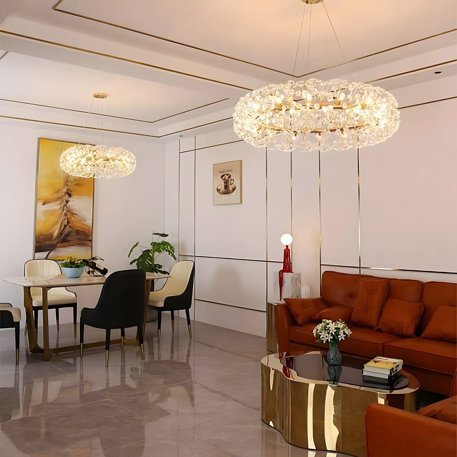 DAYA-Ring Style Crystal Chandelier-ZENDUCE