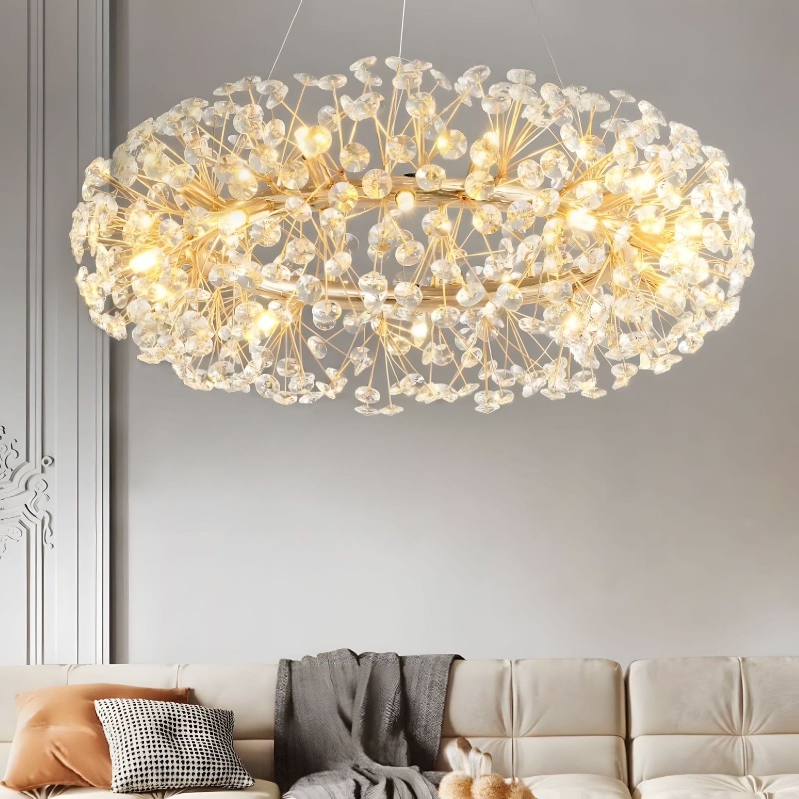 DAYA-Ring Style Crystal Chandelier-ZENDUCE