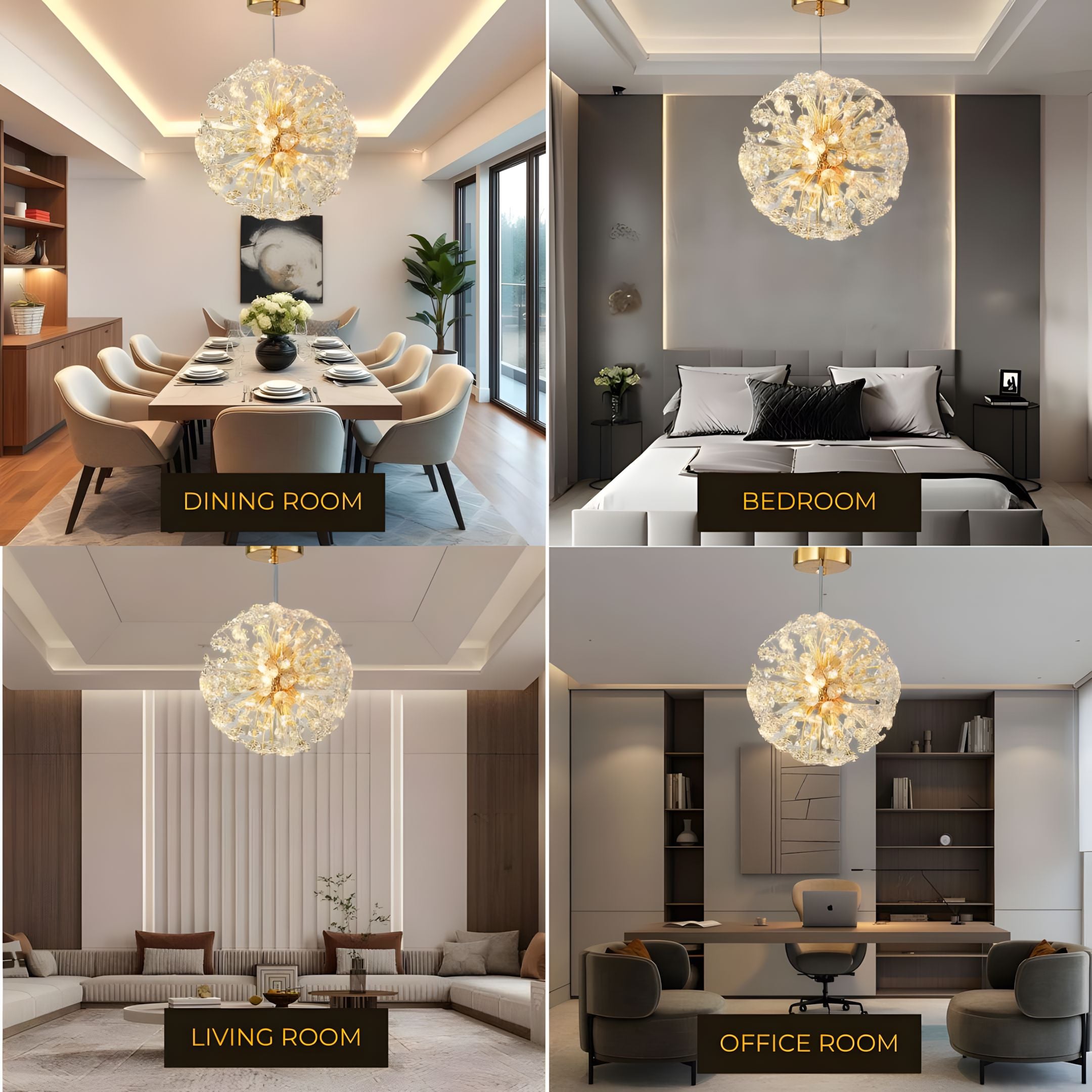 DAYA-Ring Style Crystal Chandelier-ZENDUCE