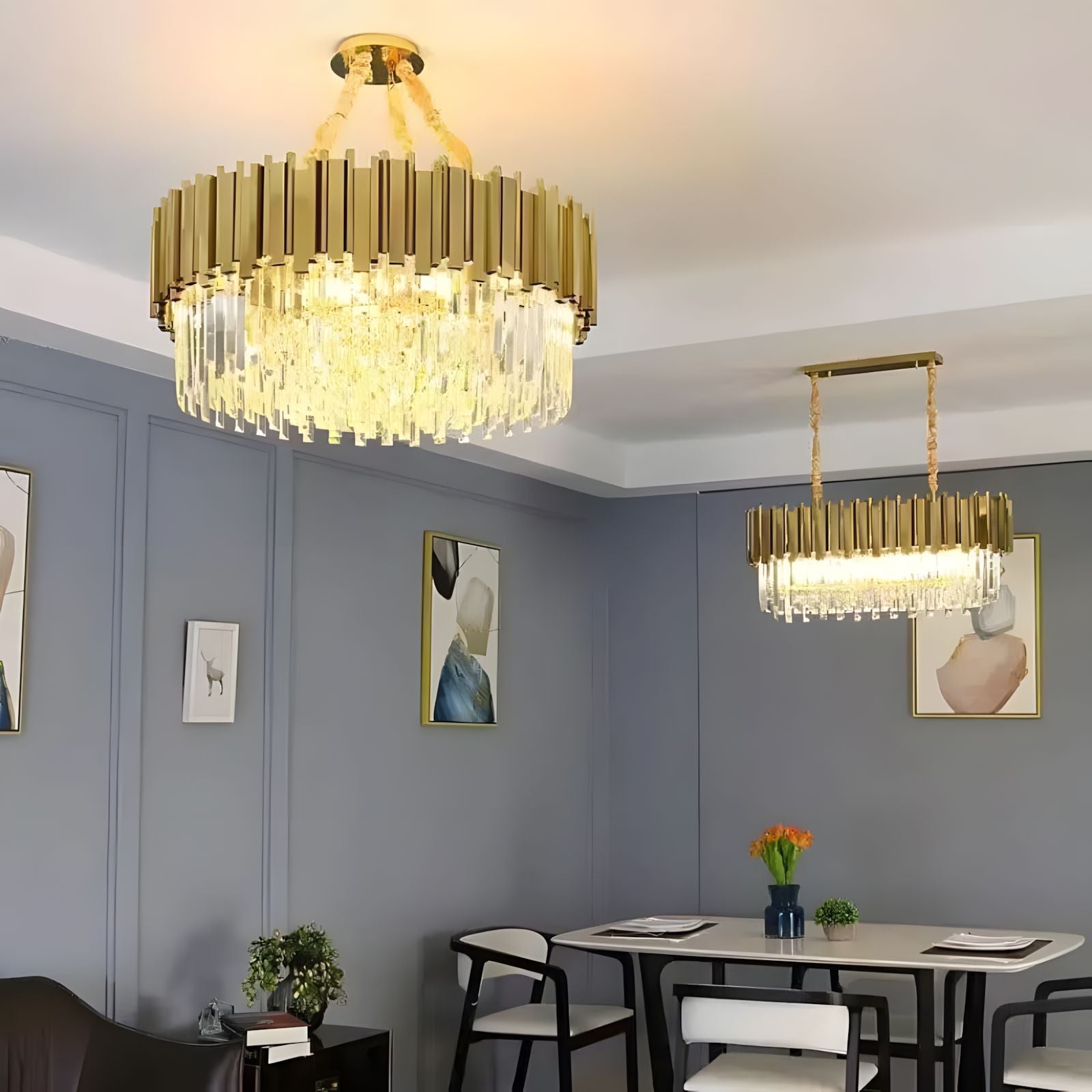 ELIA-Royal Cut Glass Chandelier-ZENDUCE