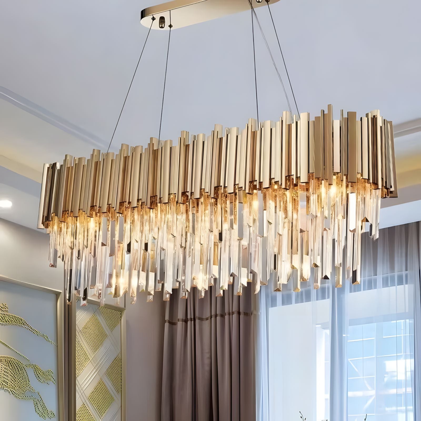 ELIA-Royal Cut Glass Chandelier-ZENDUCE