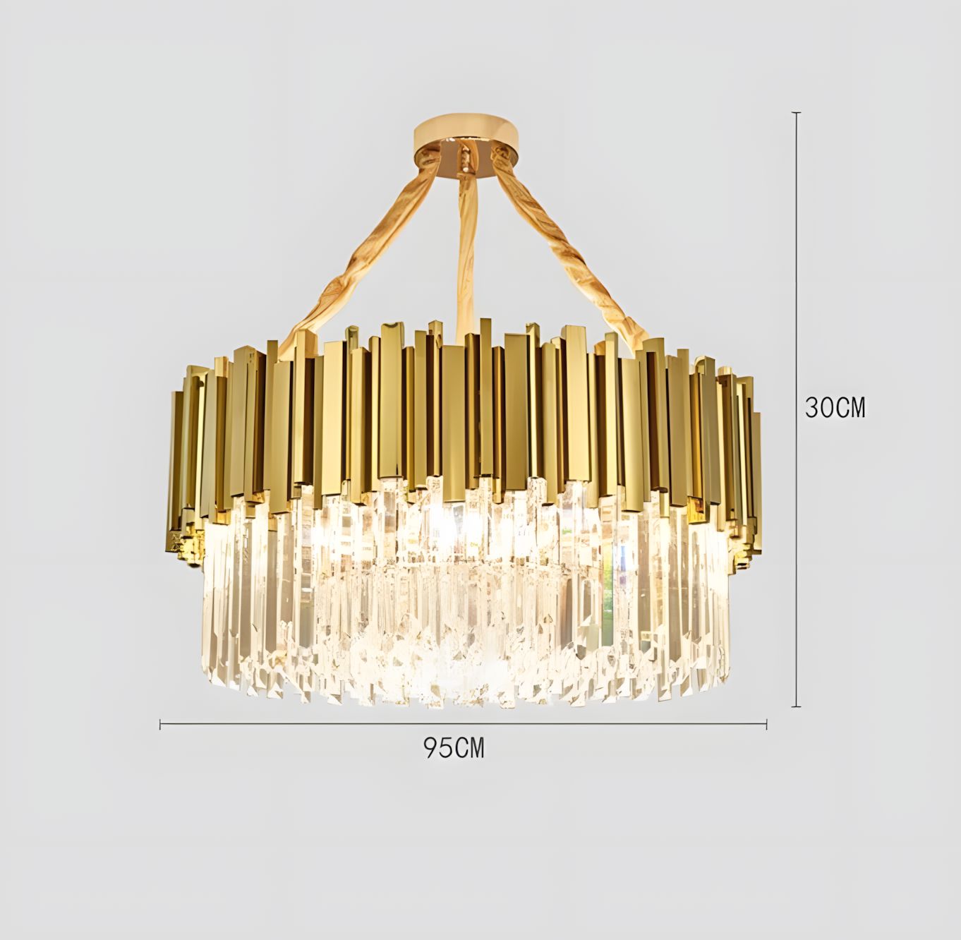 ELIA-Royal Cut Glass Chandelier-ZENDUCE