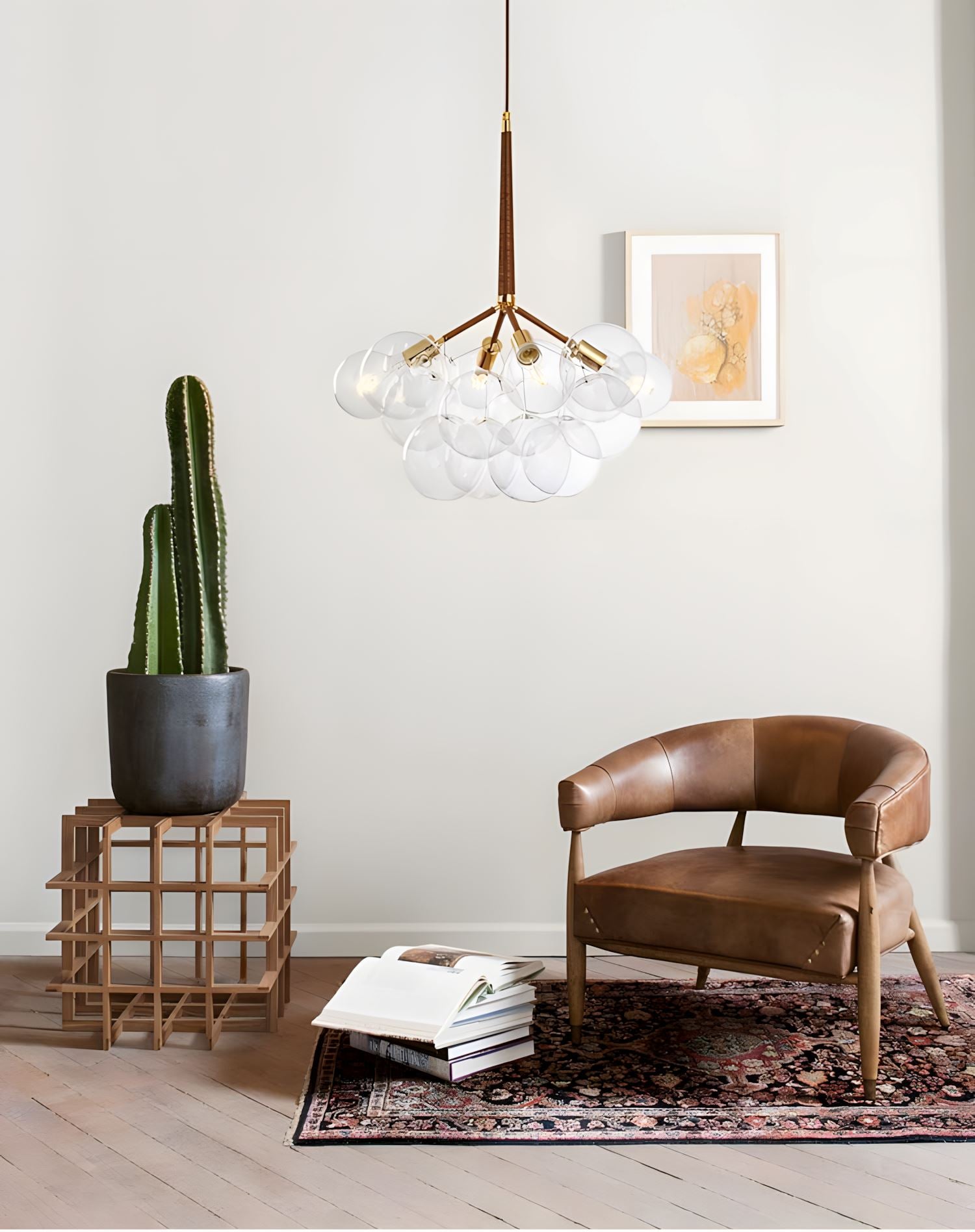 ELLISSE - ZENDUCE - Brown Hanging Cord / Diameter 19.5 in / Clear