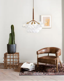 ELLISSE - ZENDUCE - Brown Hanging Cord / Diameter 19.5 in / Clear