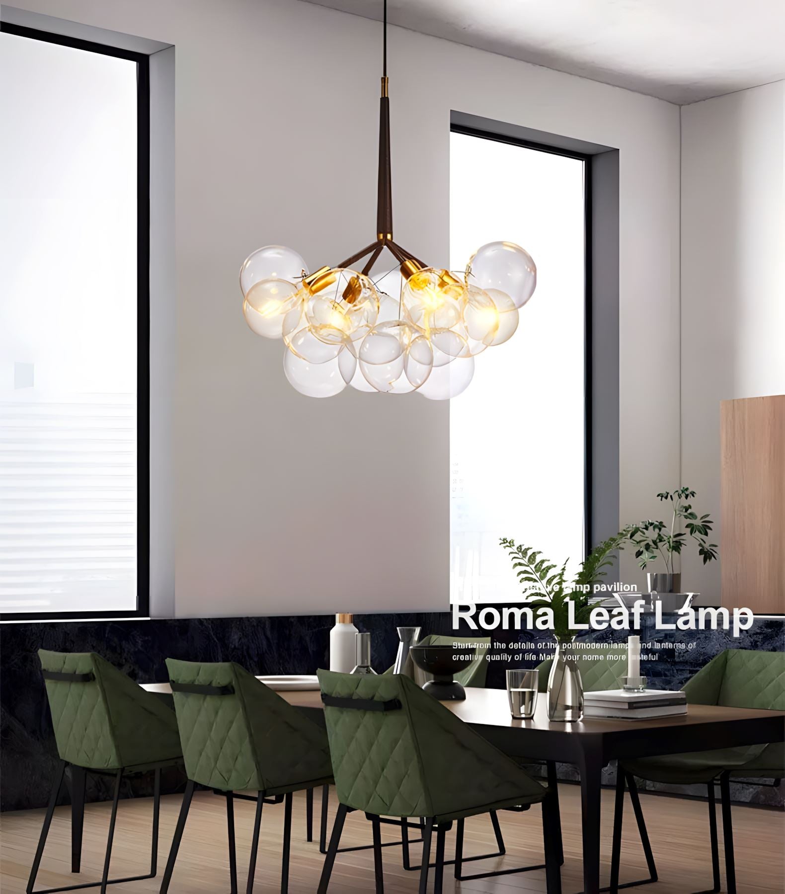 ELLISSE - ZENDUCE - Brown Hanging Cord / Diameter 19.5 in / Clear