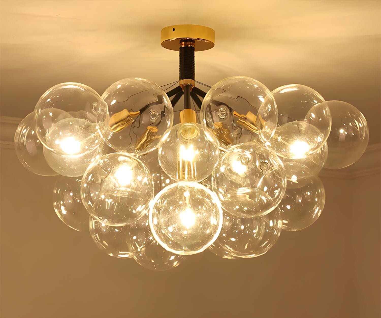 ELLISSE - ZENDUCE - Brown Hanging Cord / Diameter 19.5 in / Clear