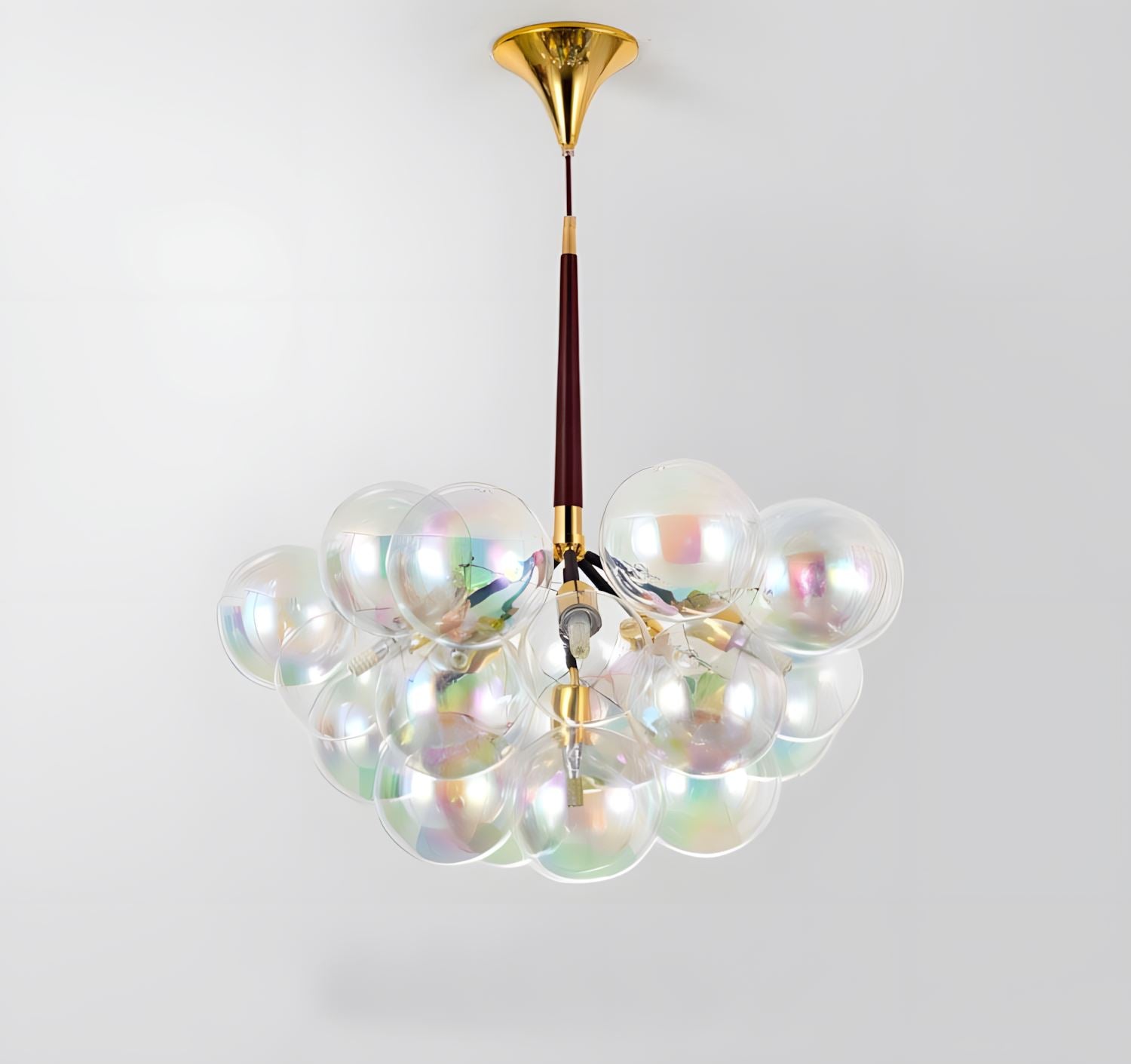ELLISSE - ZENDUCE - Brown Hanging Cord / Diameter 19.5 in / Iridescent