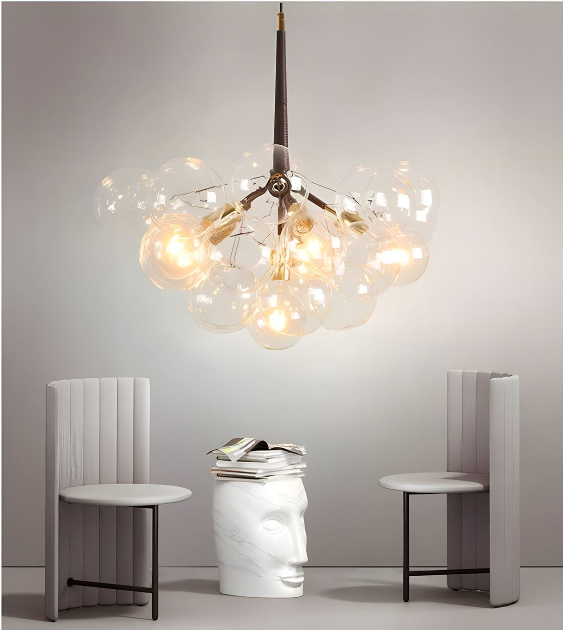 ELLISSE - ZENDUCE - Brown Hanging Cord / Diameter 19.5 in / Clear