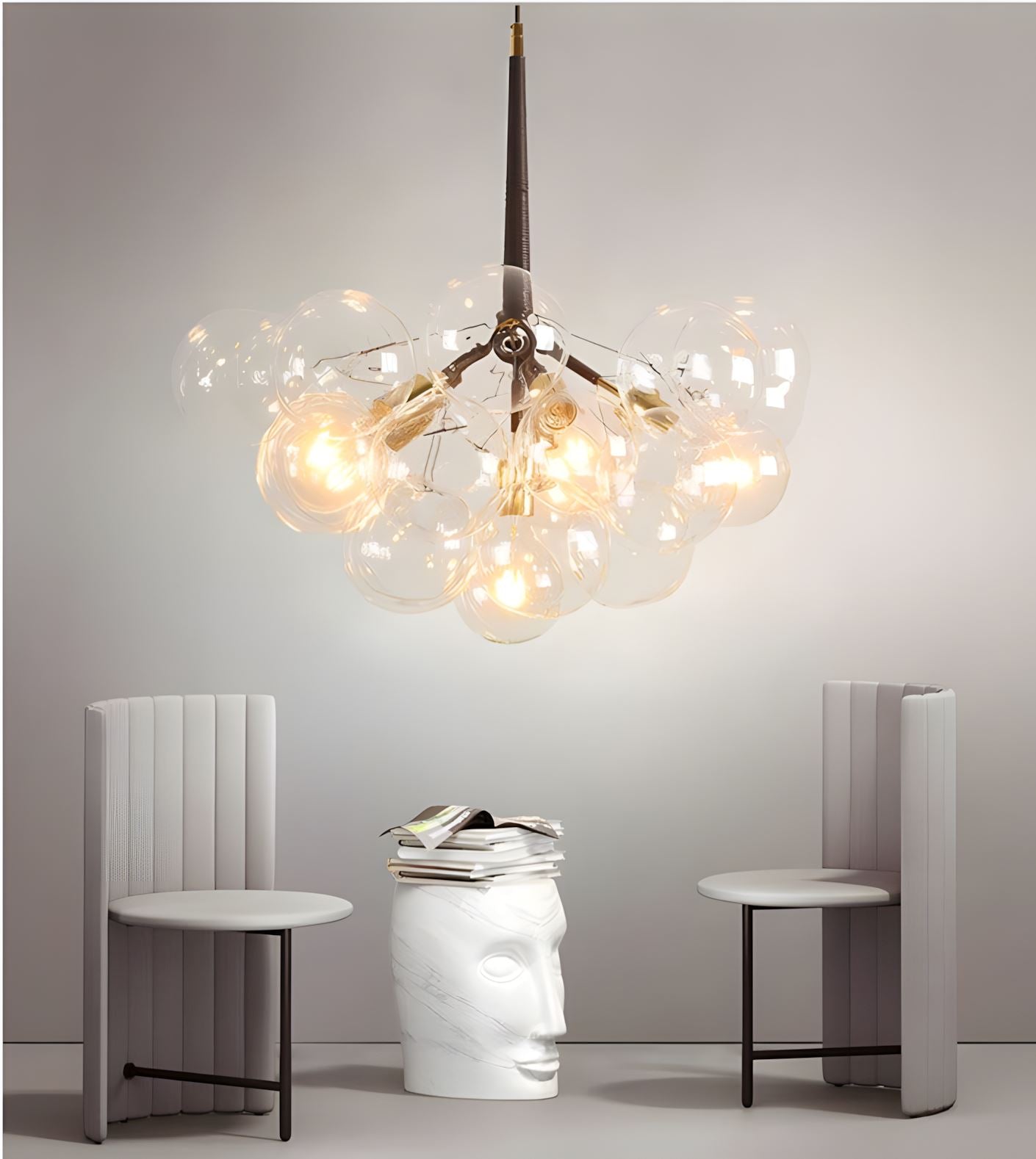 ELLISSE - ZENDUCE - Brown Hanging Cord / Diameter 19.5 in / Clear