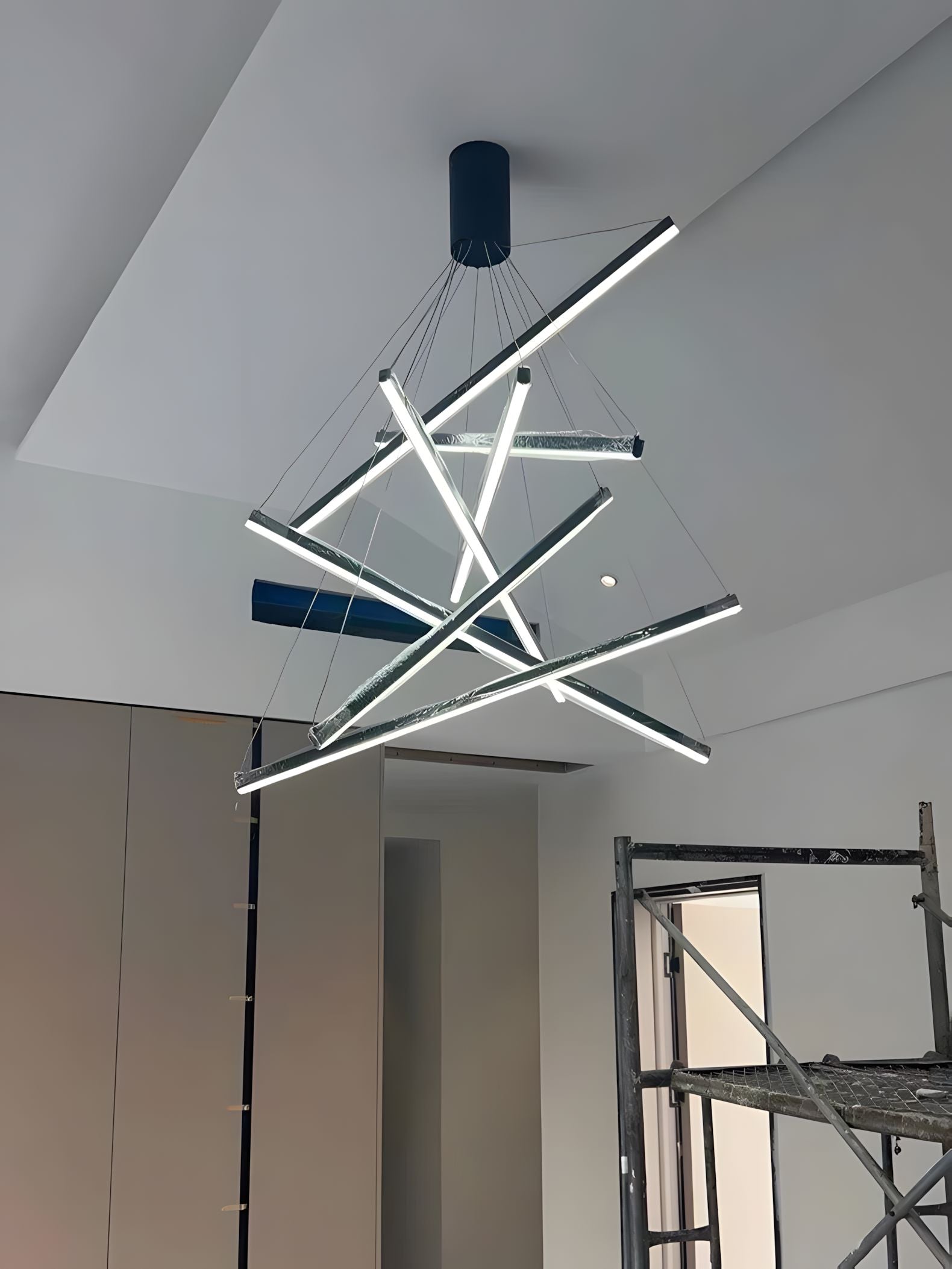 ELVA-Modern Duplex Stair Chandelier-ZENDUCE