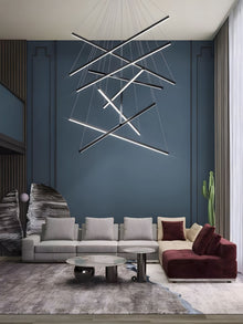 ELVA-Modern Duplex Stair Chandelier-ZENDUCE