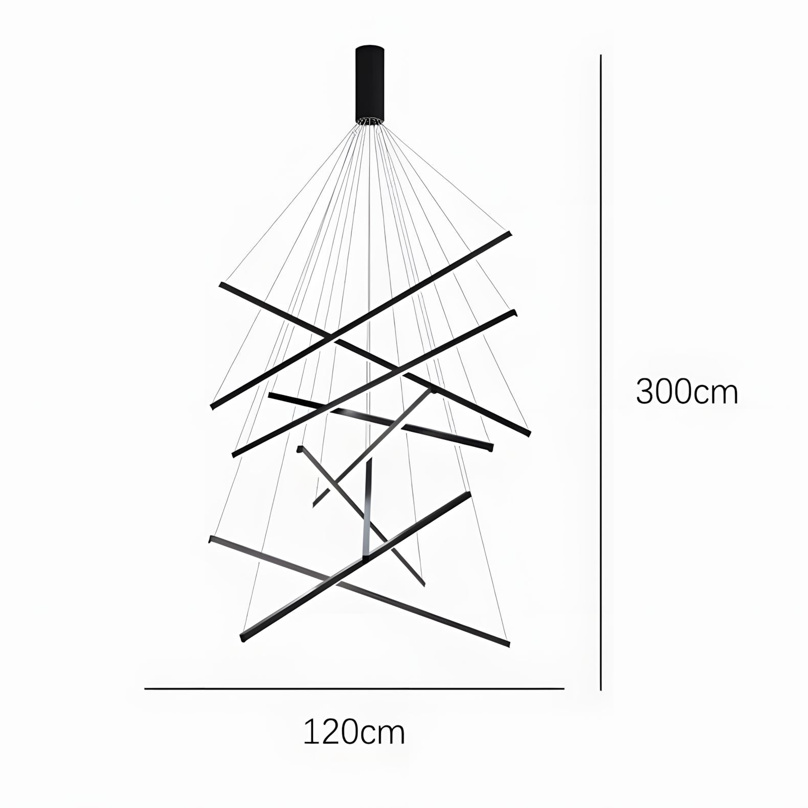 ELVA-Modern Duplex Stair Chandelier-ZENDUCE
