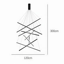 ELVA-Modern Duplex Stair Chandelier-ZENDUCE