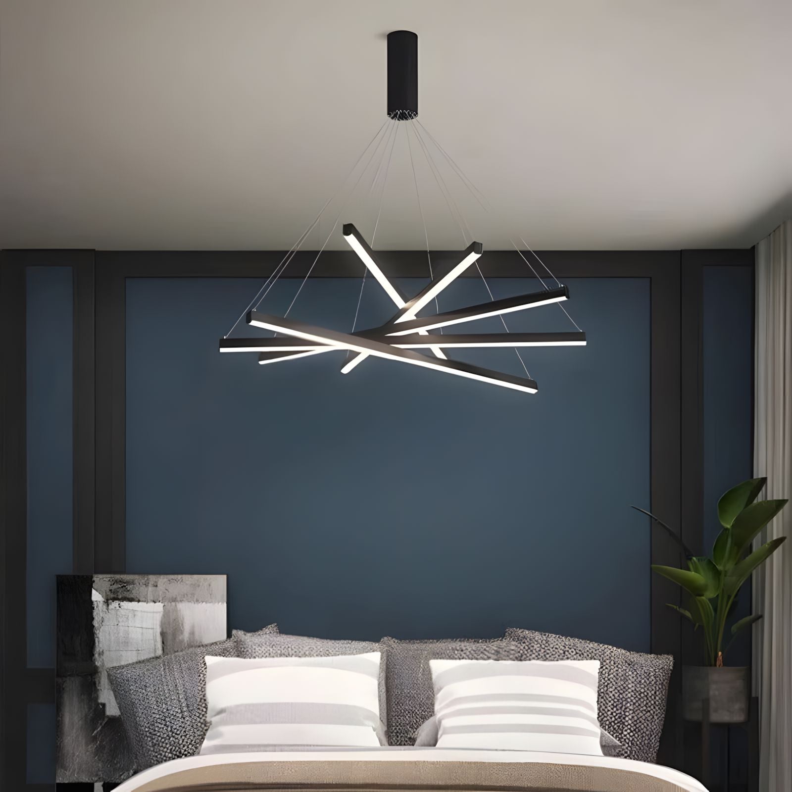 ELVA-Modern Duplex Stair Chandelier-ZENDUCE